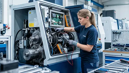 Manutenção preventiva e corretiva em máquinas de corte e dobra